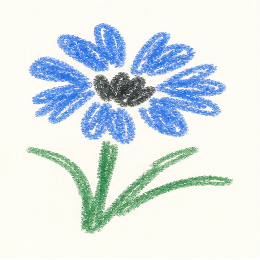 ヤグルマギクの花のらくがき表示