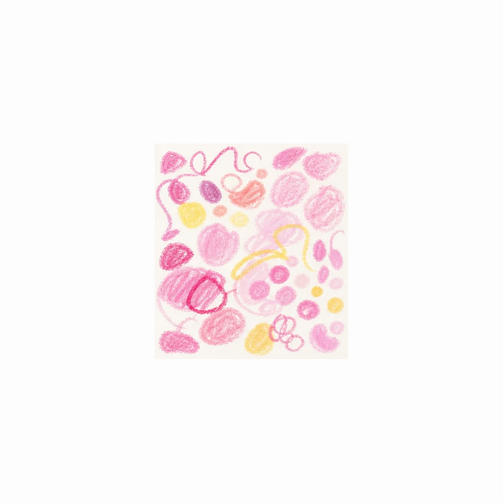 桃色のハスの花のらくがき表示