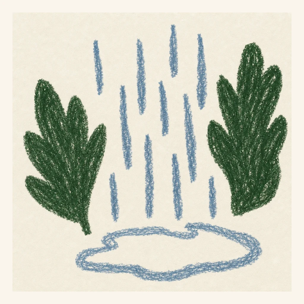 モンスーンの雨のらくがき表示
