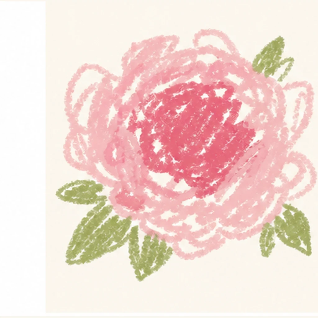 ボタンの花のらくがき表示