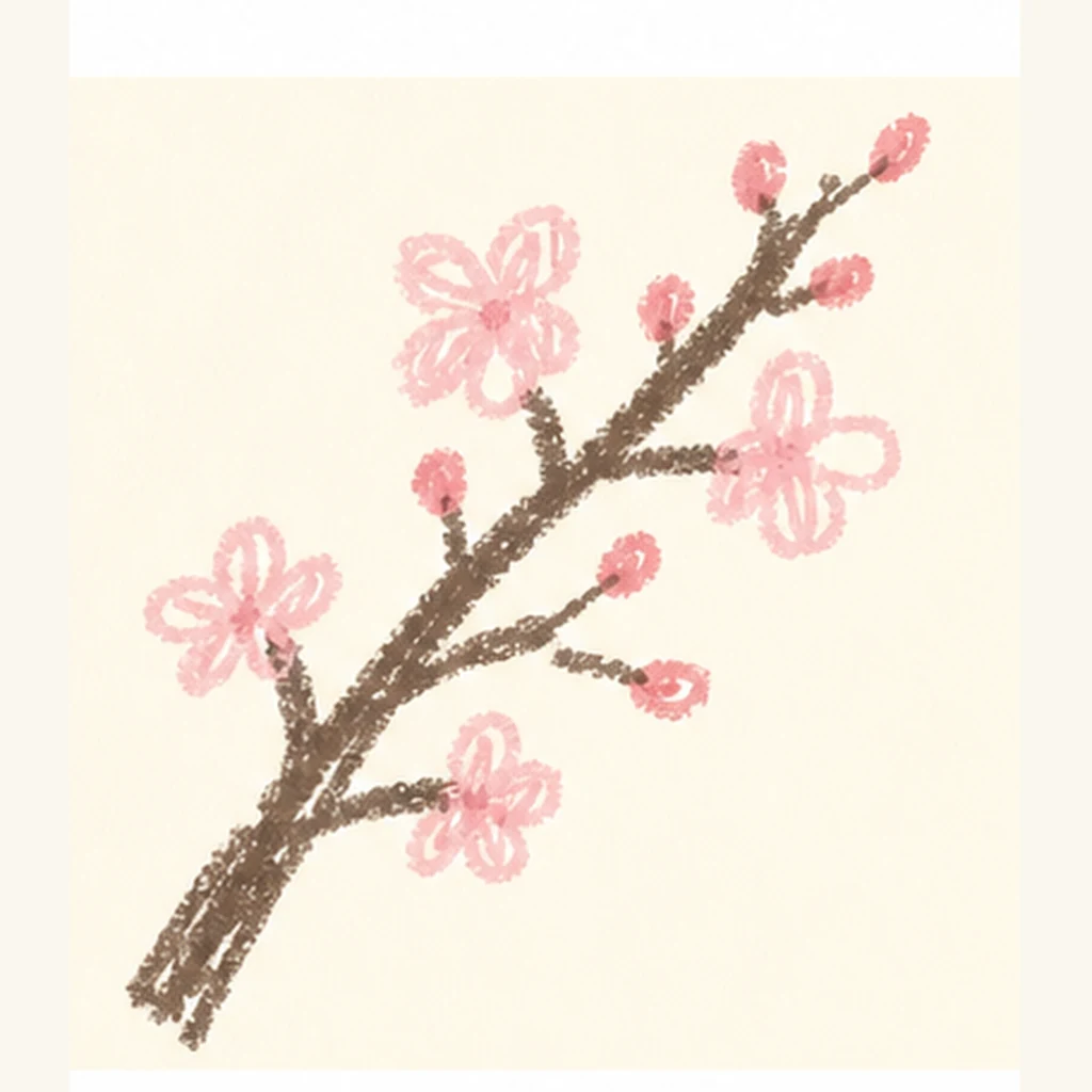 梅の花のらくがき表示