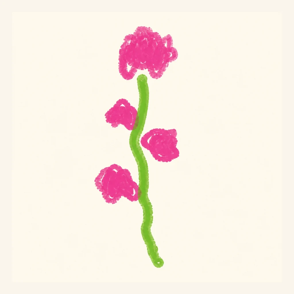 キンギョソウの花穂のらくがき表示