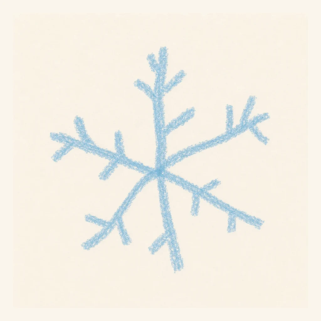 雪の結晶のらくがき表示