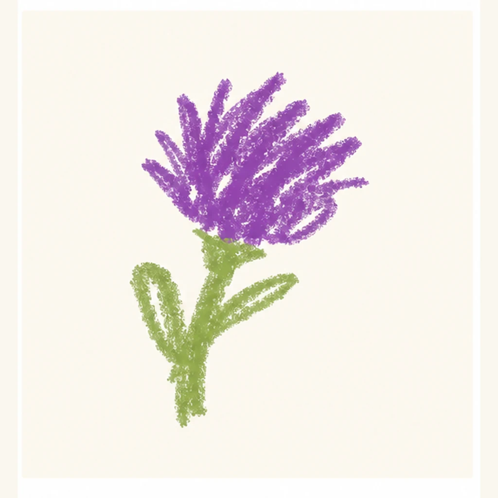 アザミの花のらくがき表示