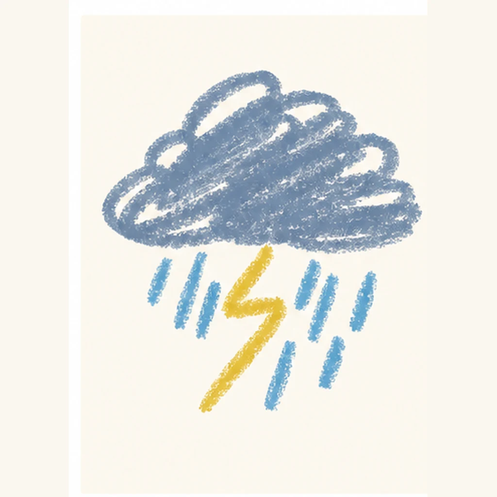 雷雲のらくがき表示