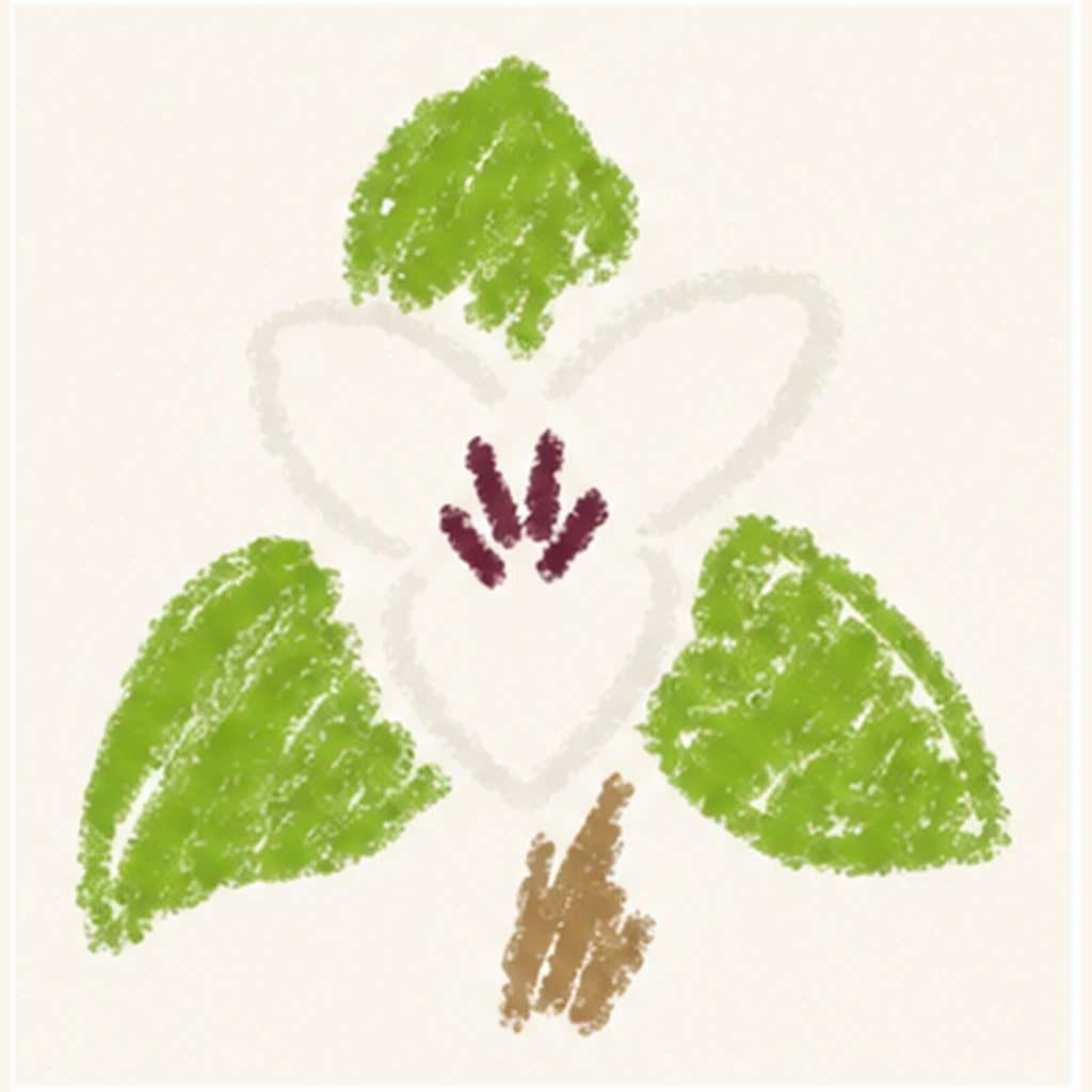 トリリウムの花のらくがき表示