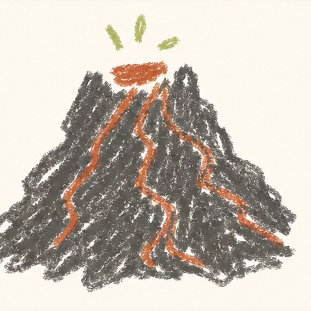 火山のらくがき表示